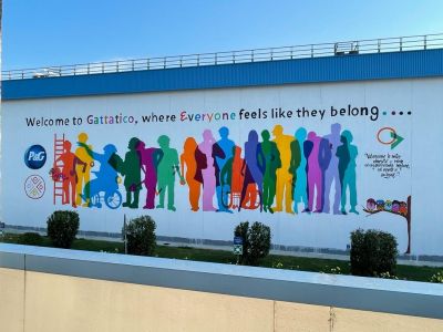 facciata di 70 metri per 15, Reggio Emilia, Emilia Romagna